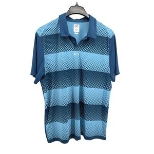 Oakley Mens XL Pre-Owned Halftone Dot Performance Golf Polo Shirt Regular Fit